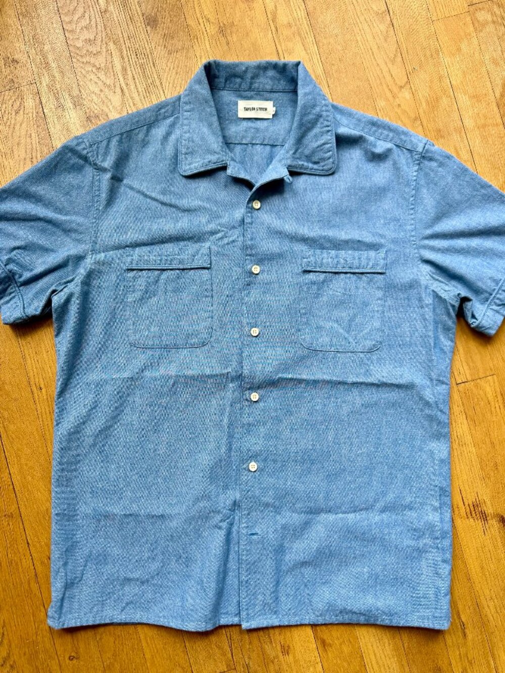 Taylor Stitch Short Sleeve Camp Collar Shirt (42) Large